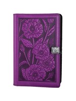Oberon Design Oberon Small Leather Journal - Oriental Poppy - Purple