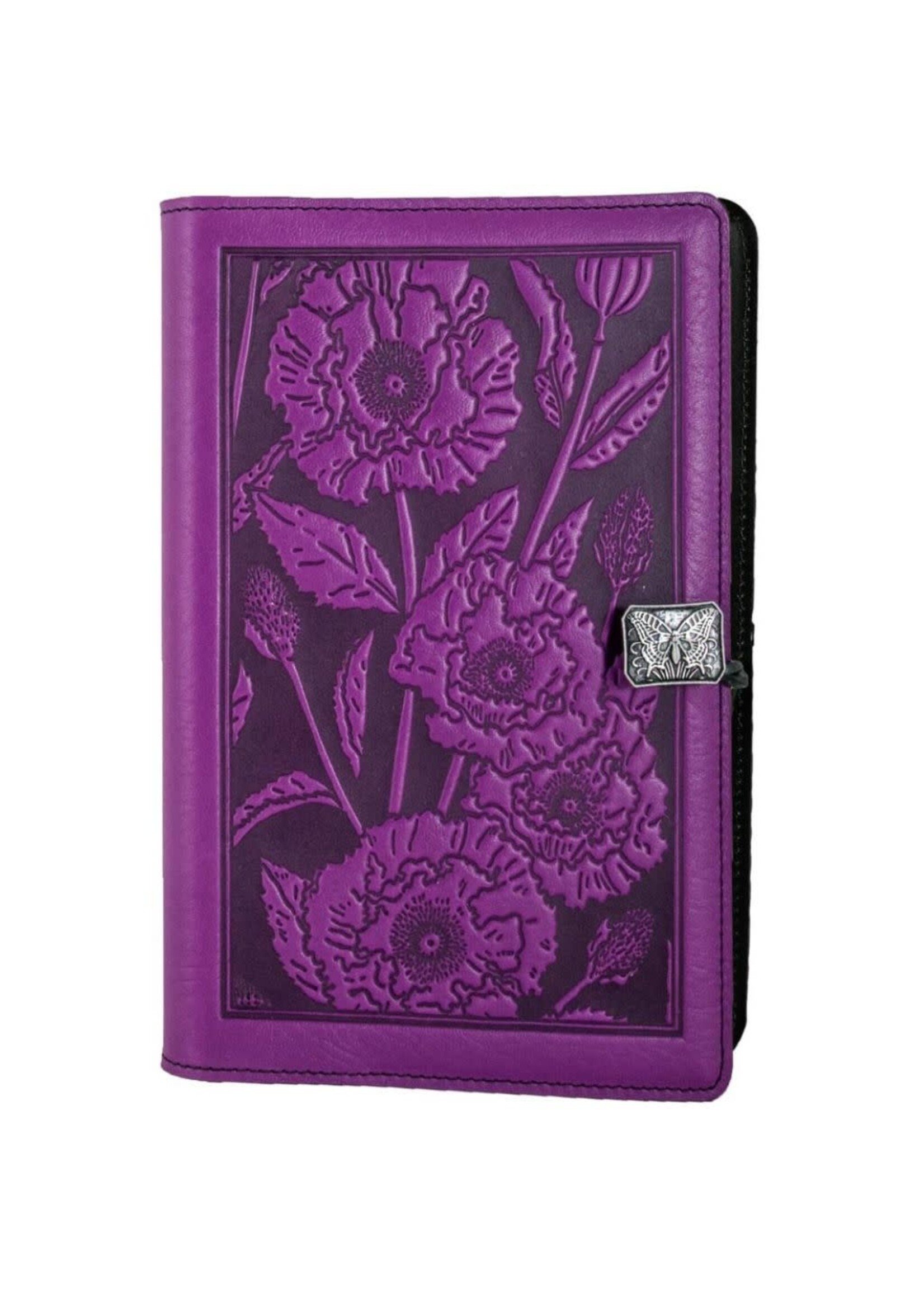 Oberon Design Oberon Small Leather Journal - Oriental Poppy - Purple