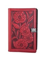 Oberon Design Oberon Large Leather Journal - Oriental Poppy - Red