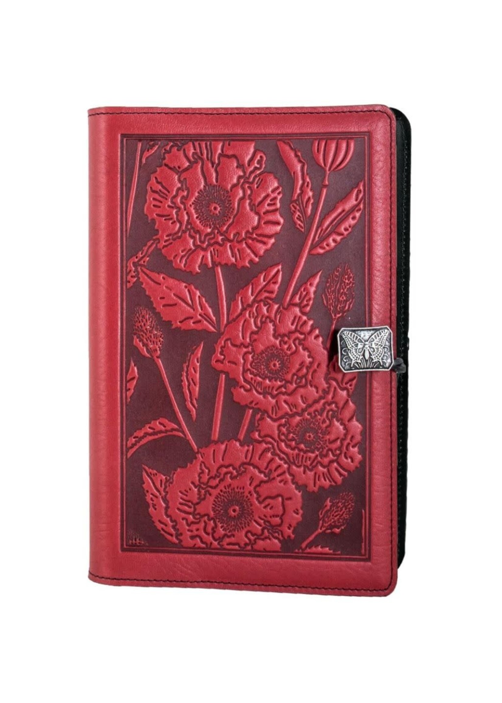 Oberon Design Oberon Large Leather Journal - Oriental Poppy - Red