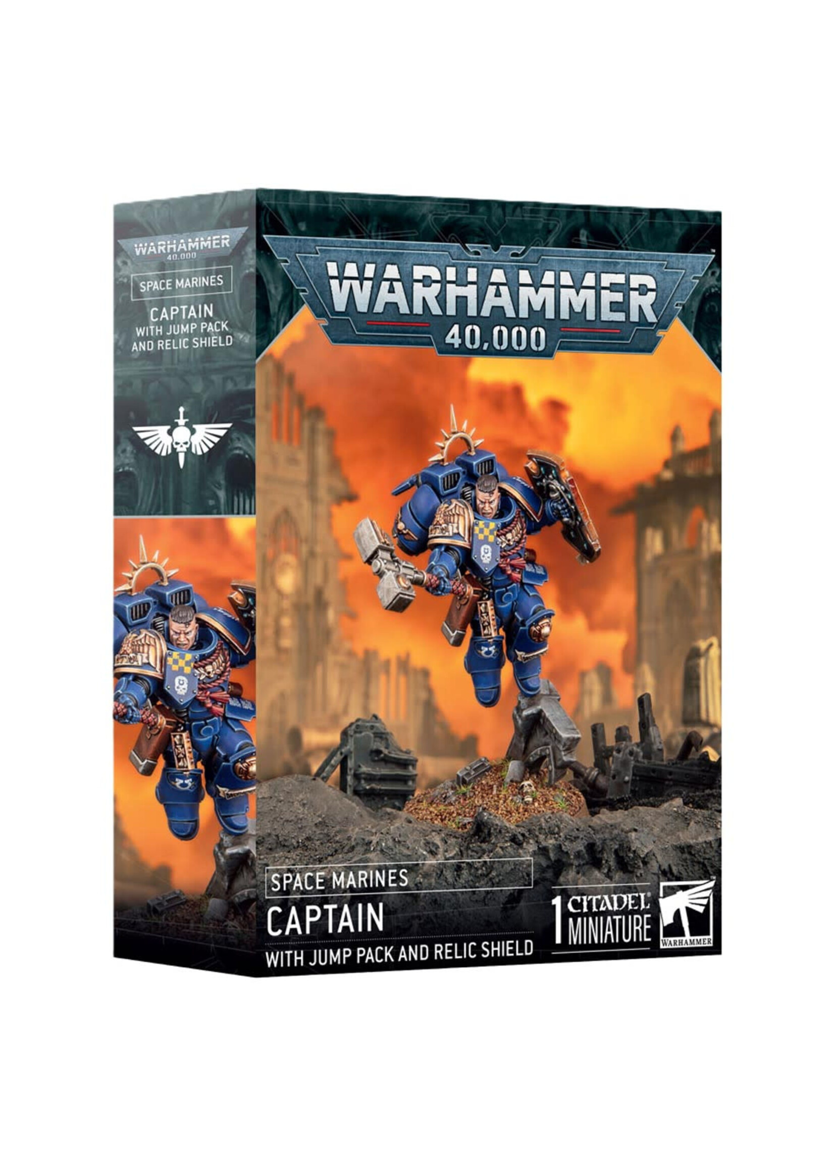 Games Workshop Space Marines: Captain with Jump Pack & Relic Shield