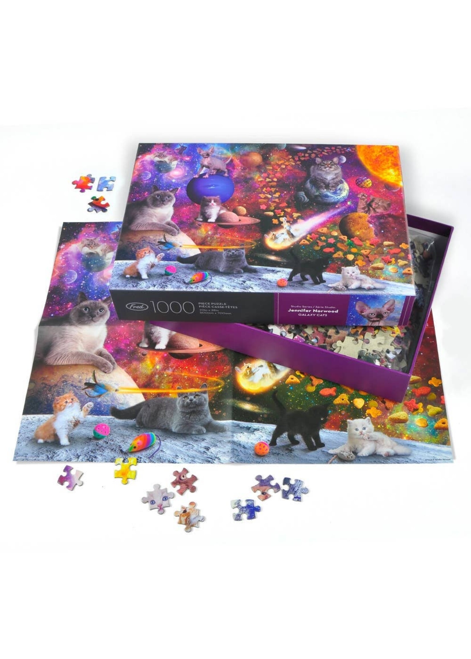 Fred Distribution Norwood Galaxy Cats - 1000 Piece Puzzle