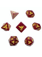 Black Oak Workshop RPG Dice 7-Set Dragon Red
