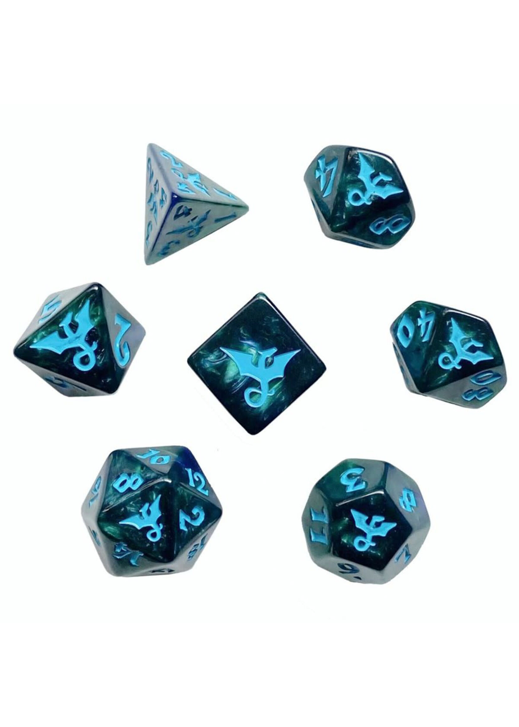 Black Oak Workshop RPG Dice 7-Set Dragon Sea