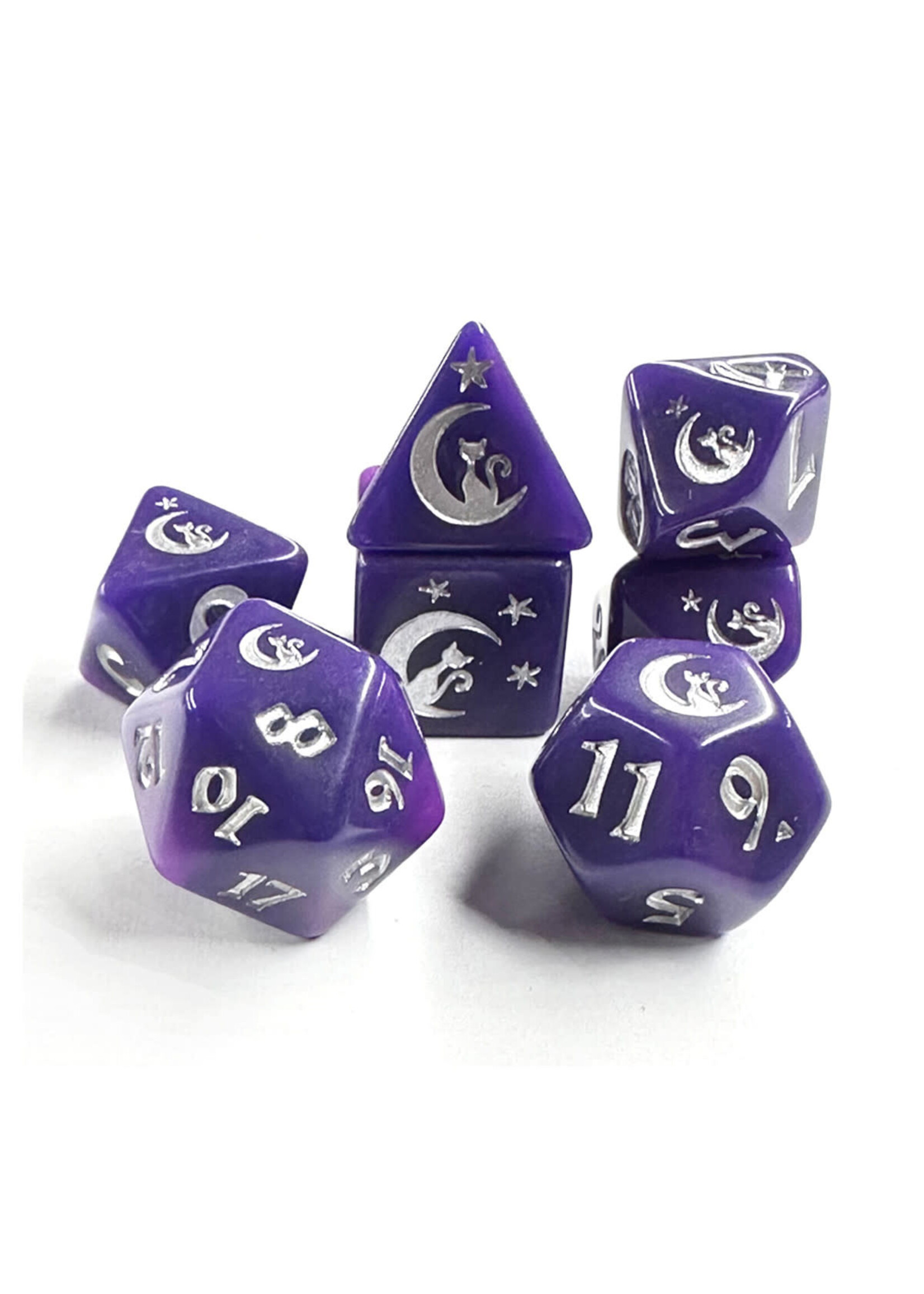 Black Oak Workshop RPG Dice 7-Set Moonbeam