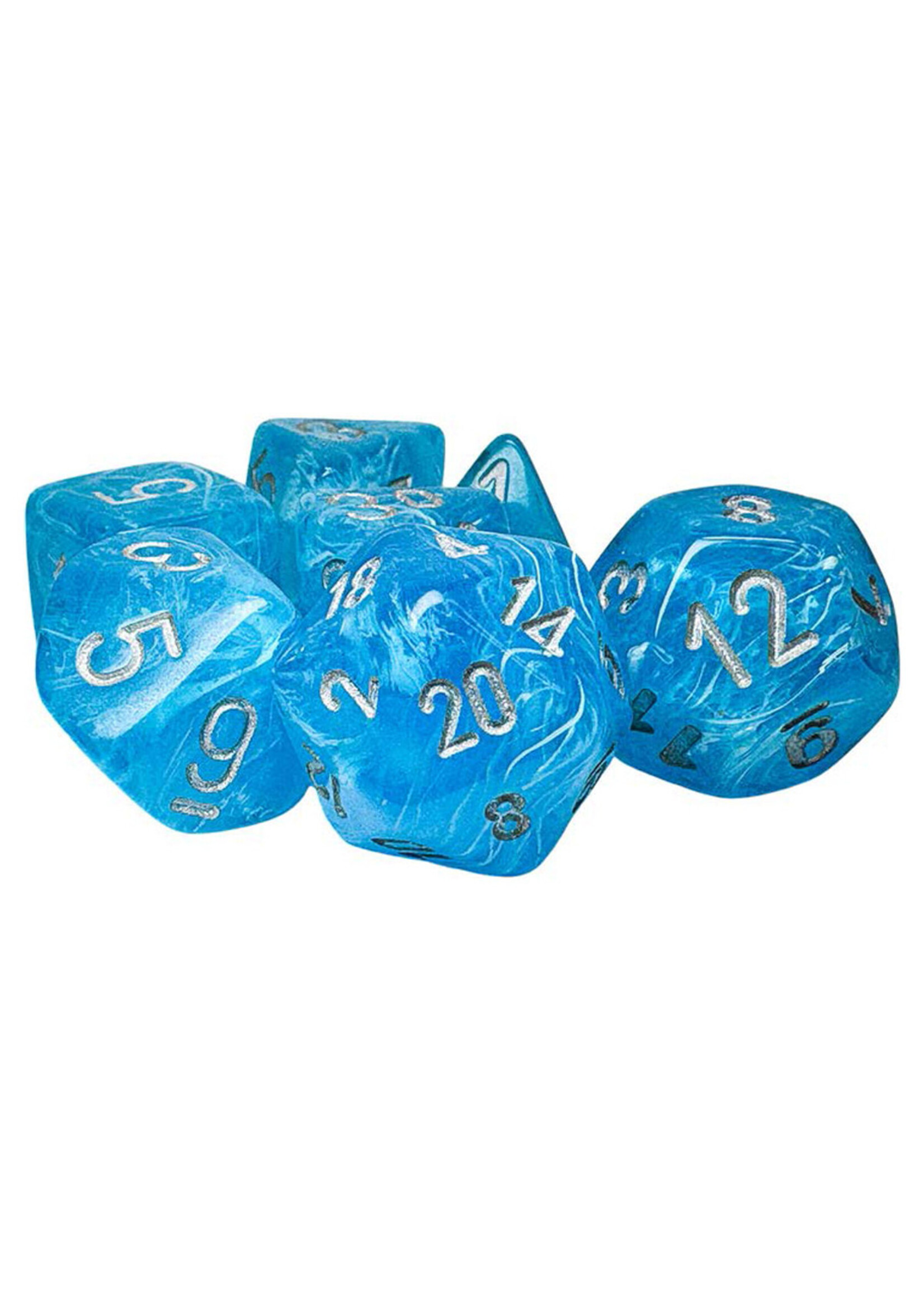 Chessex Chessex Dice 7-Set Mega Hedral: Luminary Sky/Silver