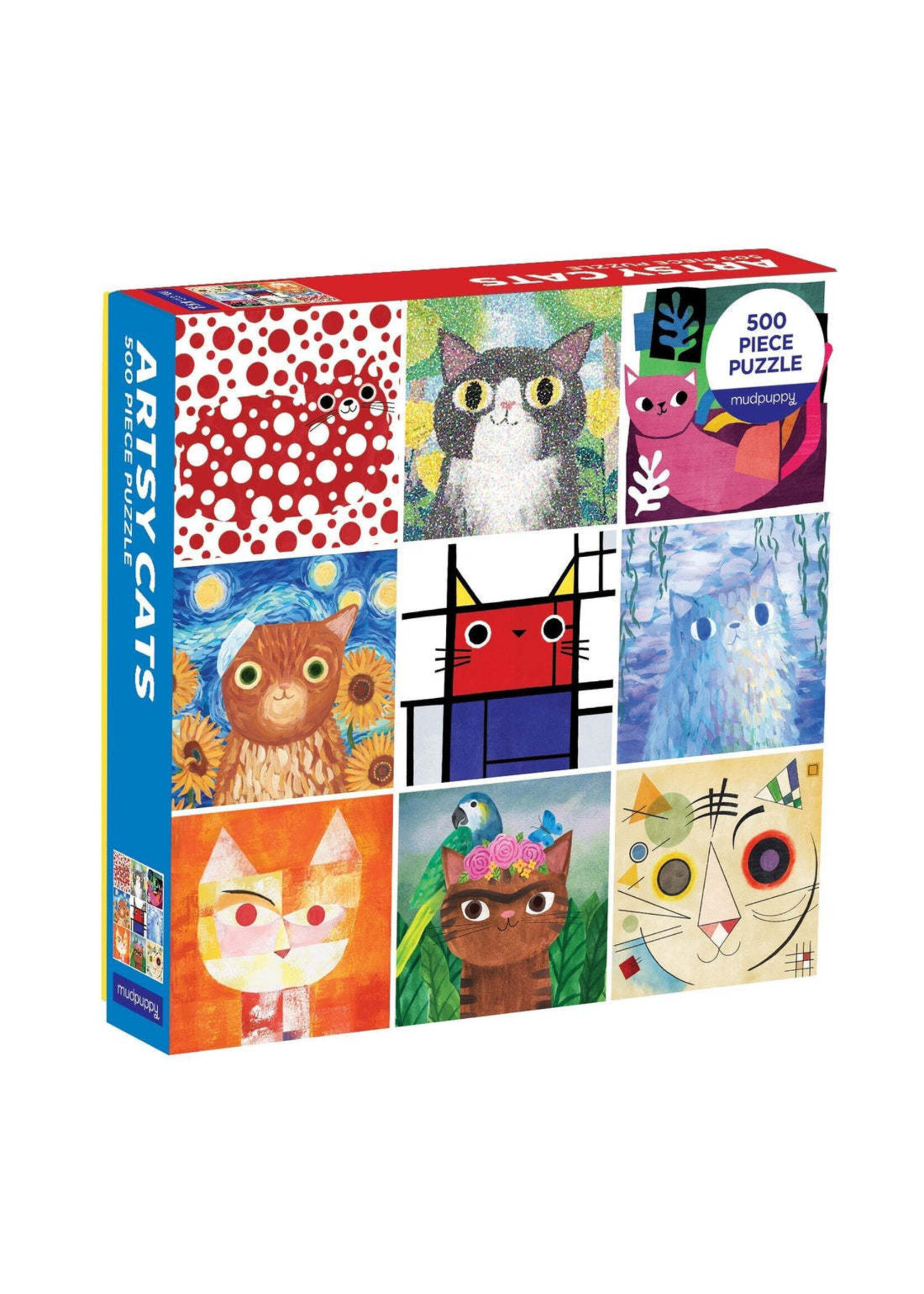 Mudpuppy "Artsy Cats" 500 Piece Puzzle