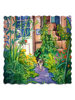 Artifact Puzzles Samuel Hayward "Cat in Garden" Artifact Wooden Jigsaw Puzzle