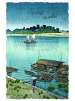 Artifact Puzzles Kawase Hasui "Early Summer Rain" Artifact Wooden Jigsaw Puzzle