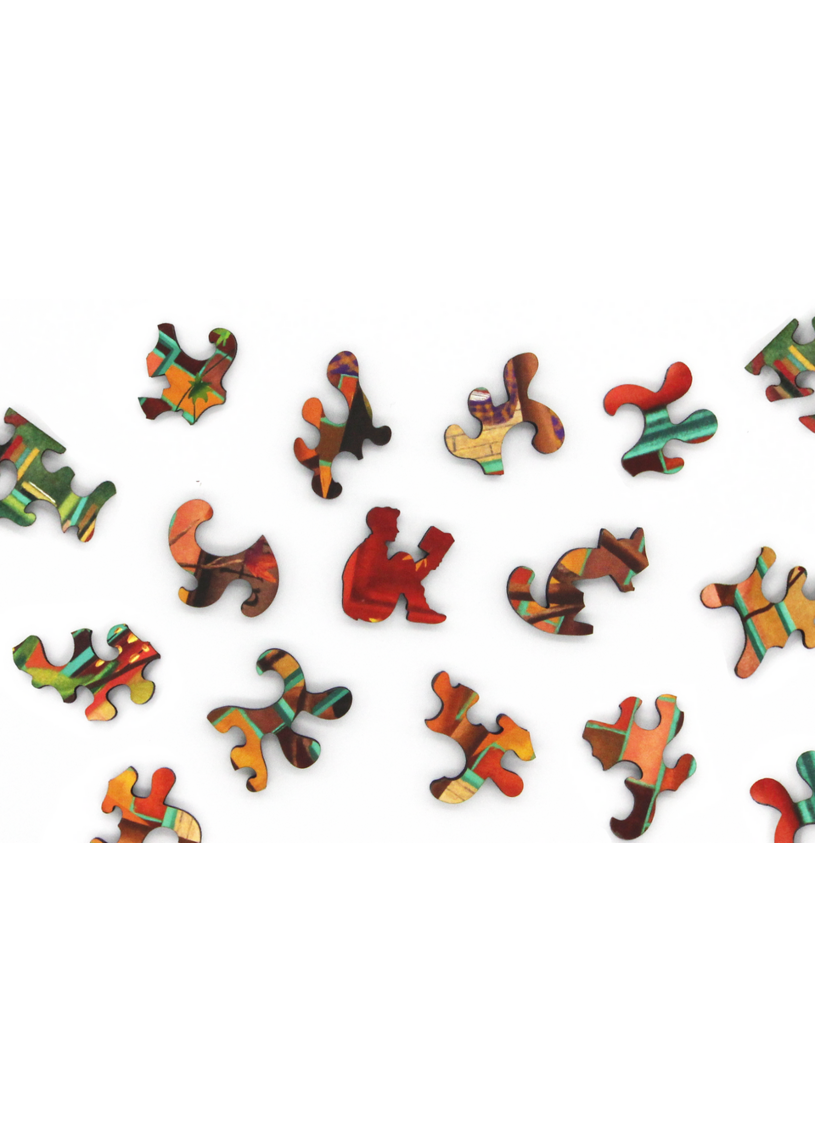 Artifact Puzzles Christine Rotolo "Lattes And Literature" Artifact Wooden Jigsaw Puzzle