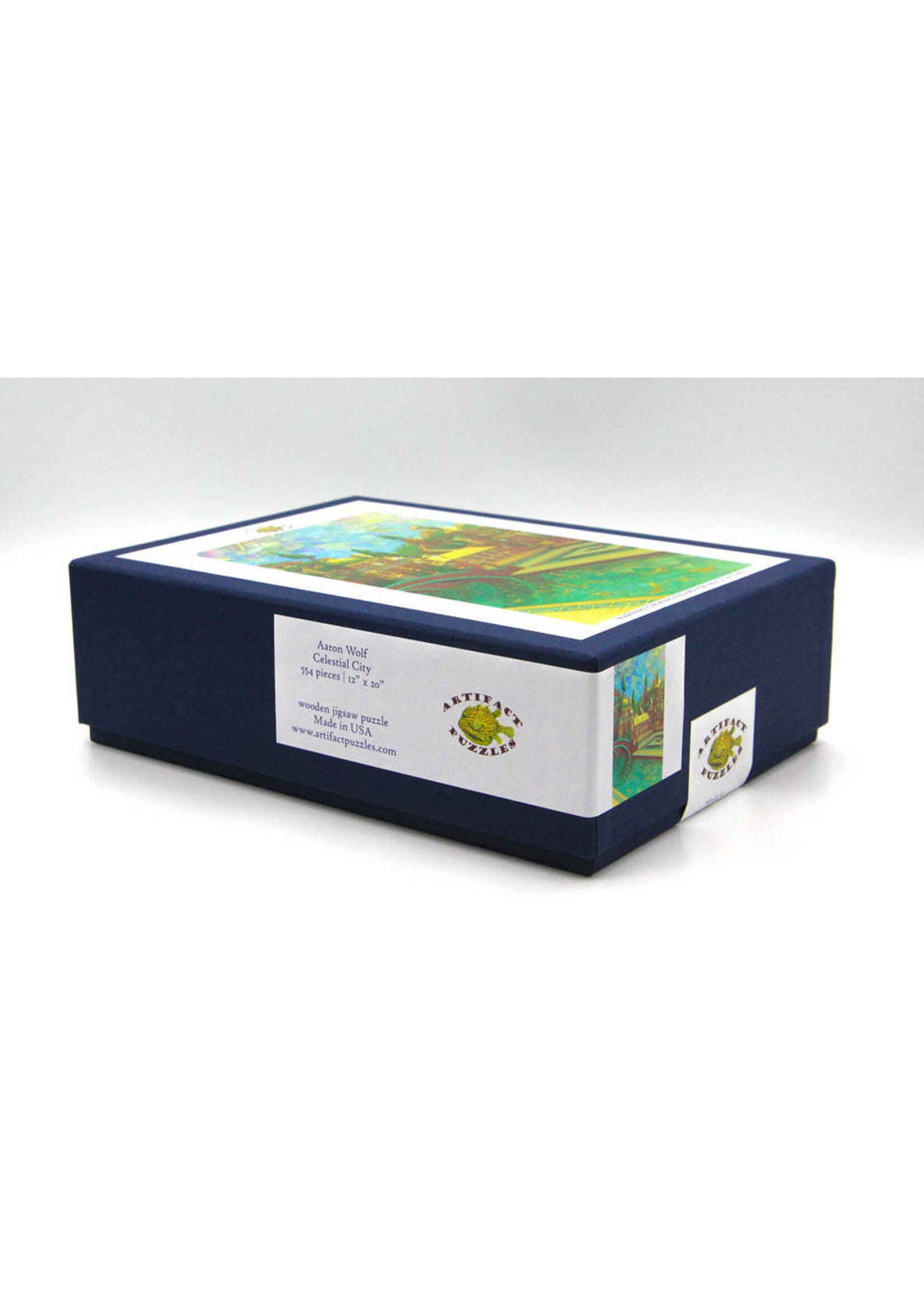 Artifact Puzzles Aaron Wolf "Celestial City" Artifact Wooden Jigsaw Puzzle