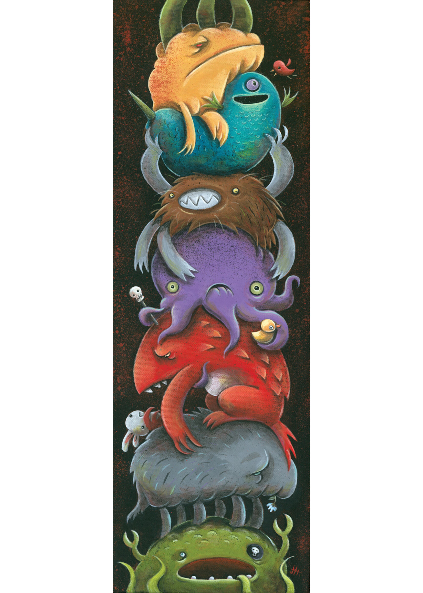 Artifact Puzzles Justin Hillgrove "Creature Ladder" Wooden Jigsaw Puzzle