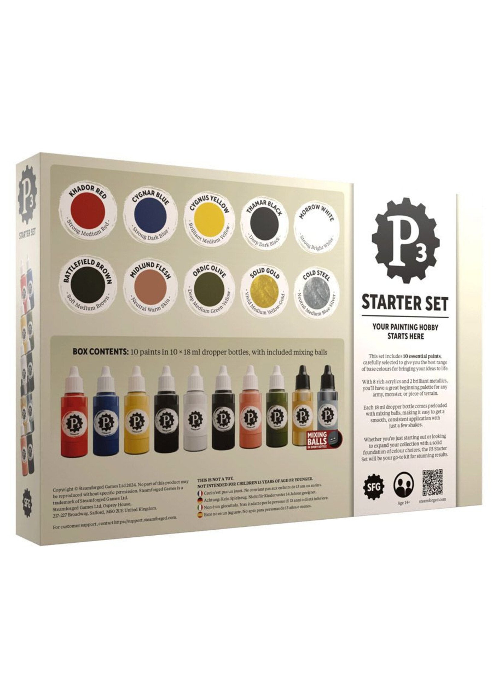 Steamforged Games LTD P3: Starter Box of 10 Paints (18ml)