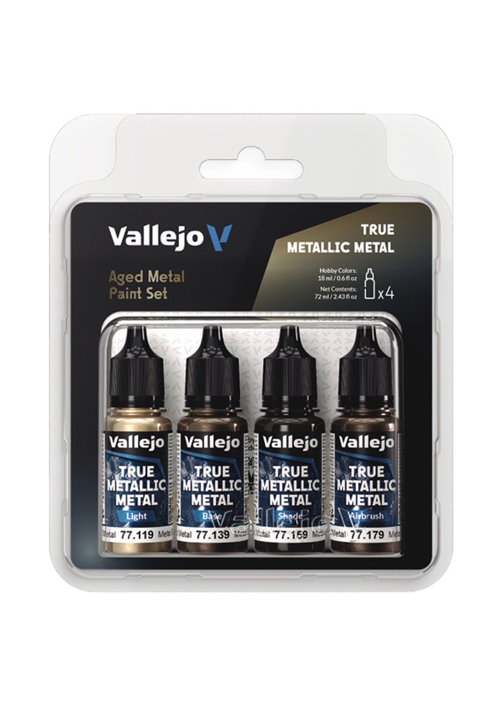 Vallejo Vallejo: True Metallic Metal Paint Set - Aged Metal