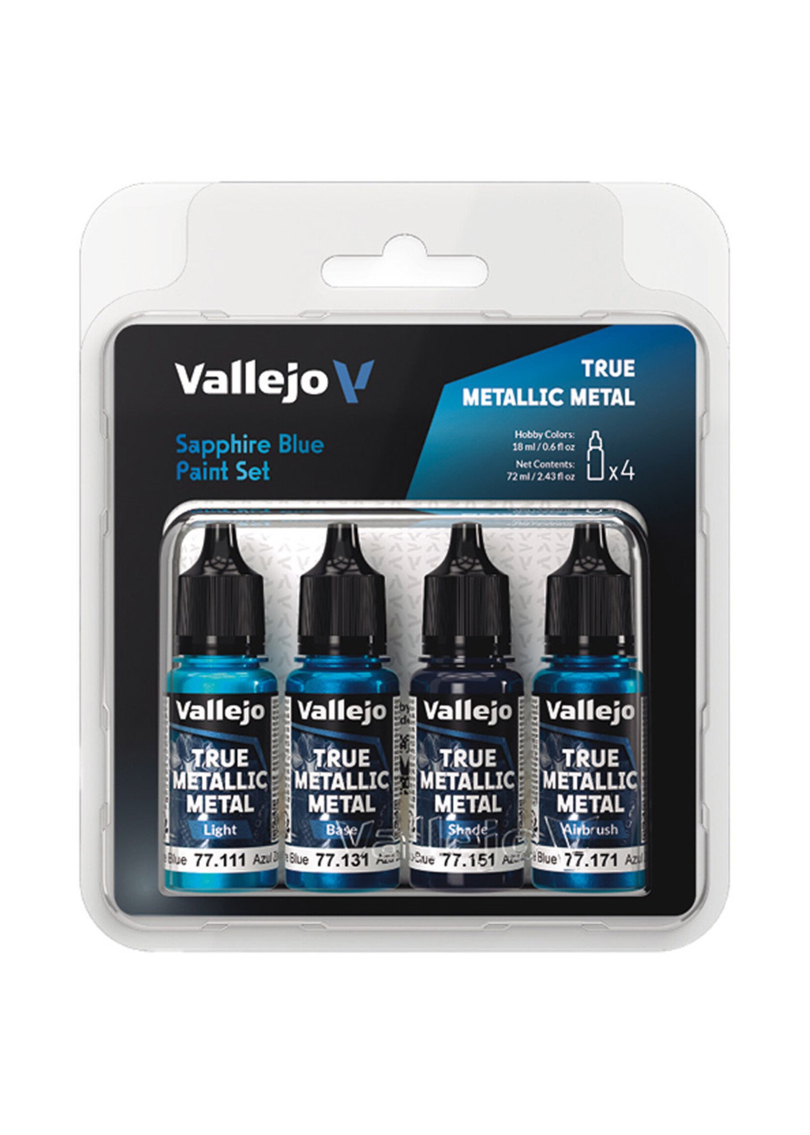Vallejo Vallejo: True Metallic Metal Paint Set - Sapphire Blue
