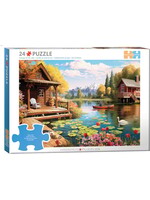 Eurographics "Cottage by the Lake" 24 Piece Puzzle