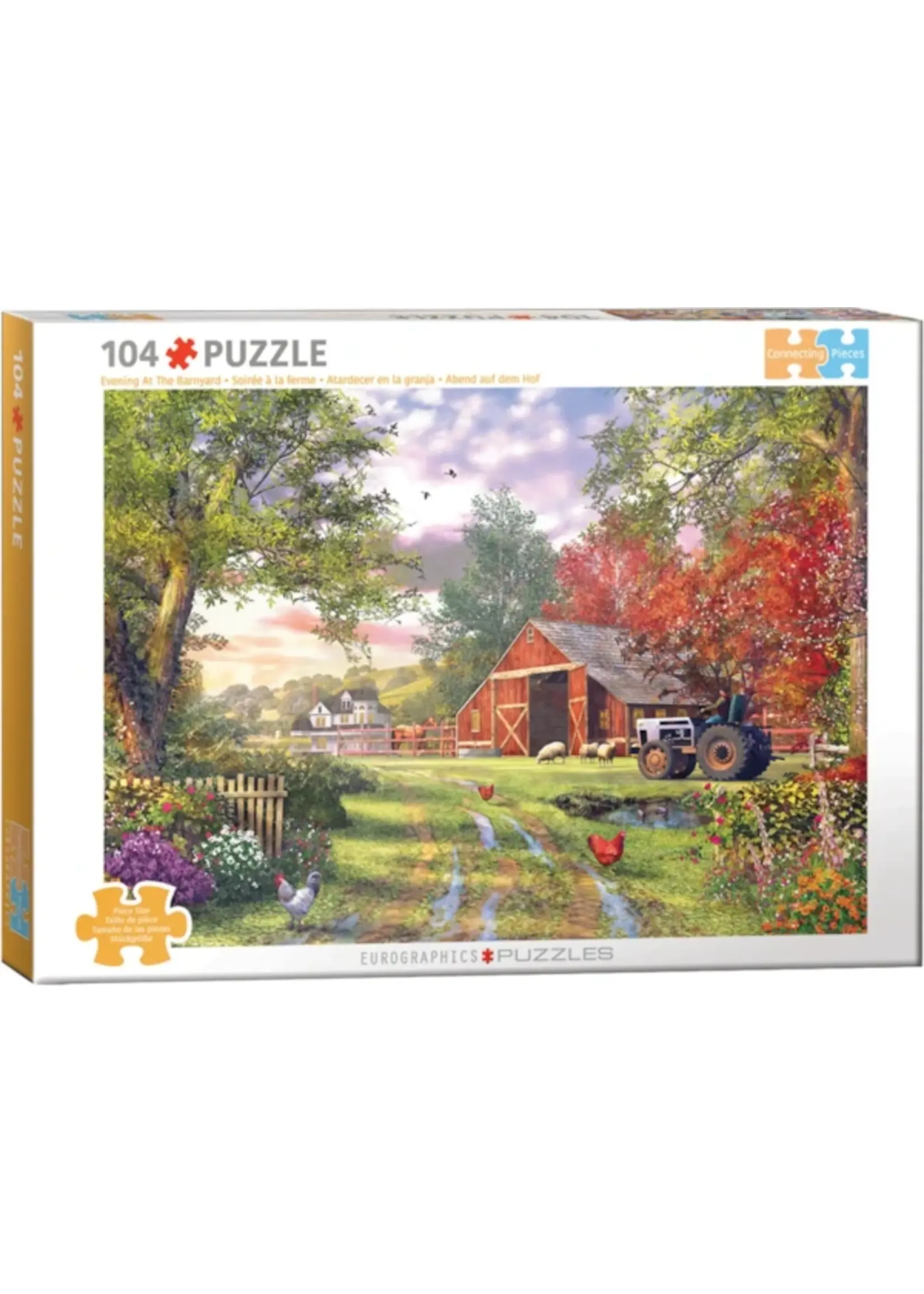 Eurographics "Evening at the Barnyard" 104 Piece Puzzle