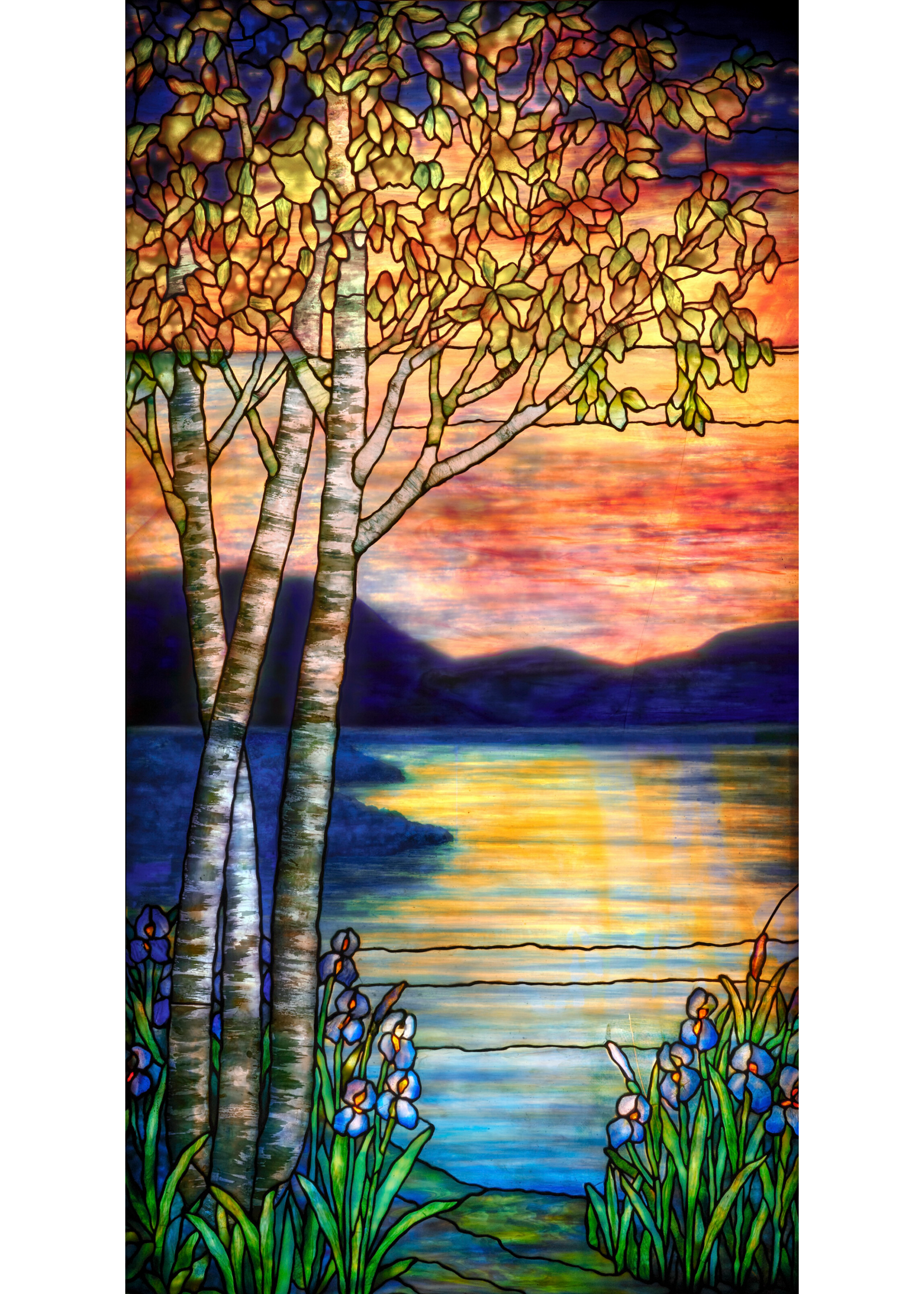 Artifact Puzzles Tiffany Studios- "Birches and Irises" Artifact Wooden Puzzle
