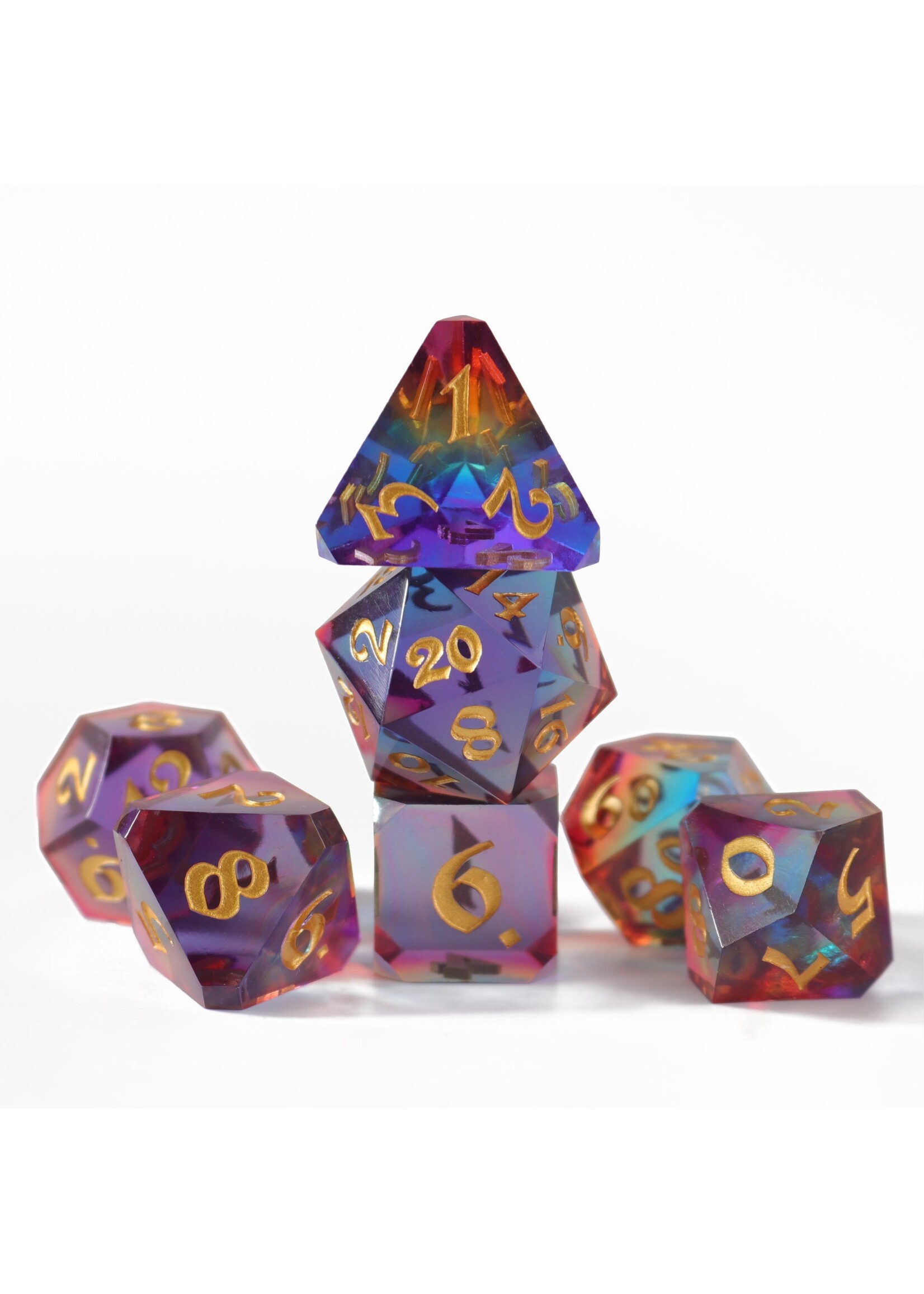 Die Hard Dice 7pc Resin RPG Set - Lucent Rainbow