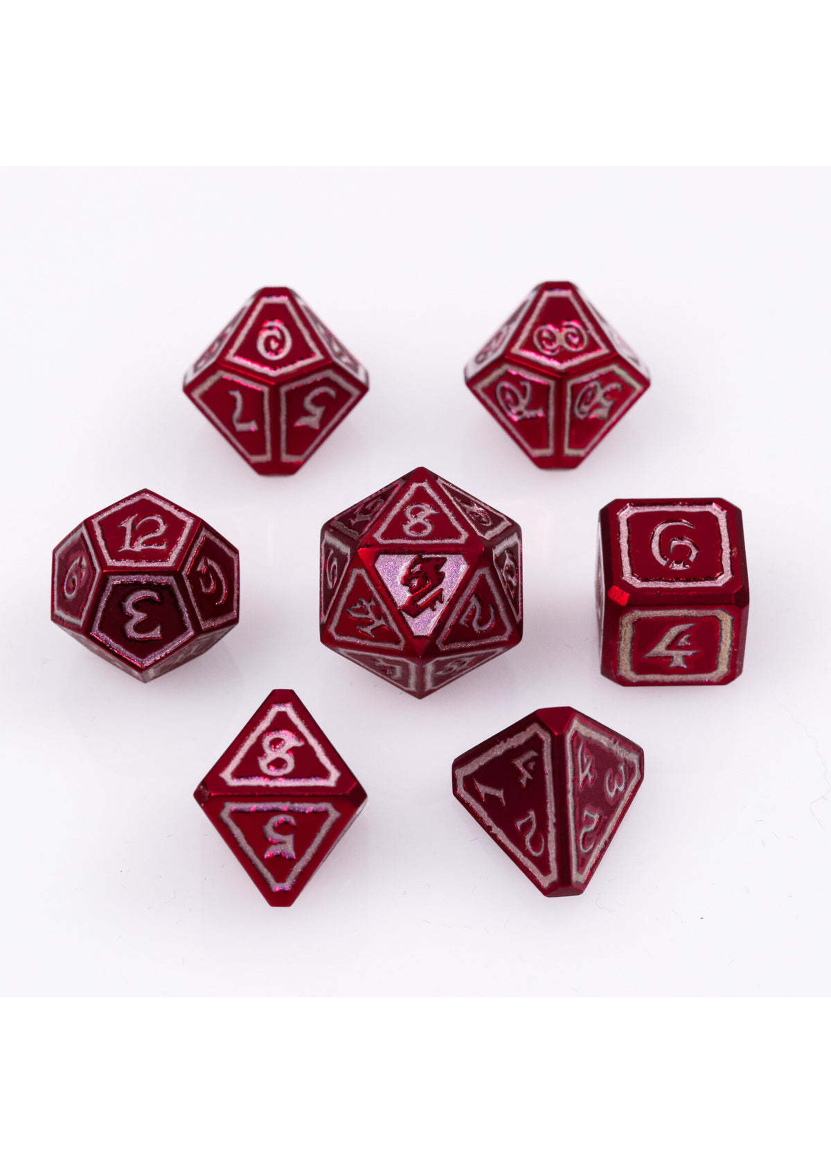 Die Hard Dice 7pc Metal RPG Set - Mages Guild - Evocation