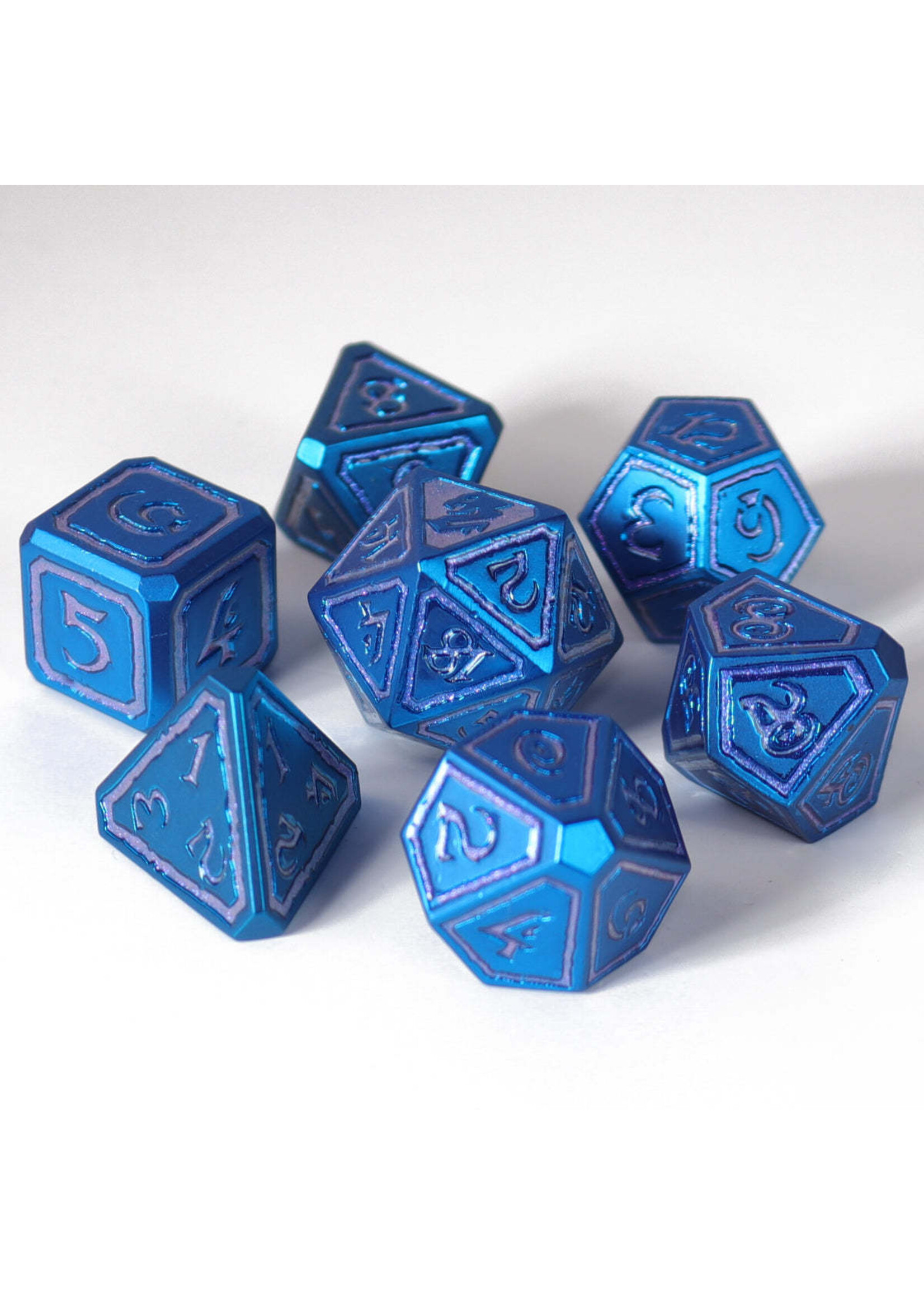 Die Hard Dice 7pc Metal RPG Set - Mages Guild - Illusion