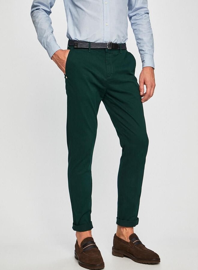 Pantalon Scotch & Soda Stuart chino vert forêt