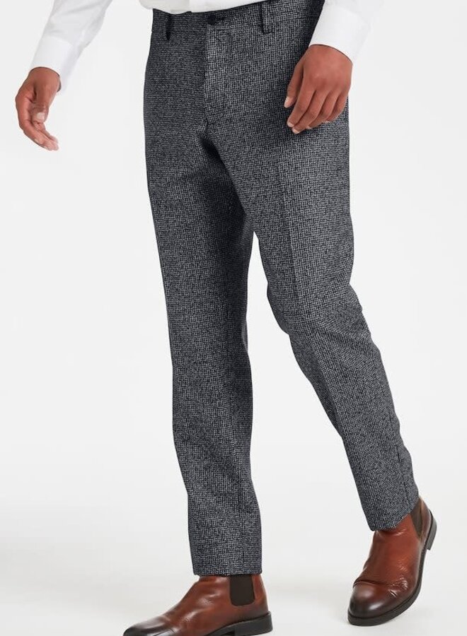 Pantalon Matinique Las à pied-de-poule bleu marine, brun et gris