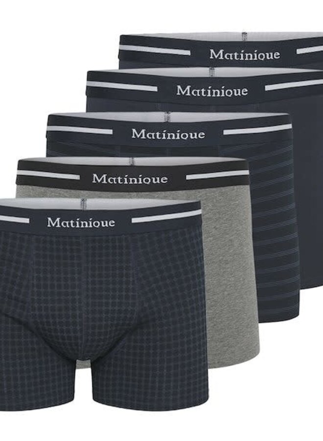 Boîte de 5 boxers Matinique Grant bleu marine