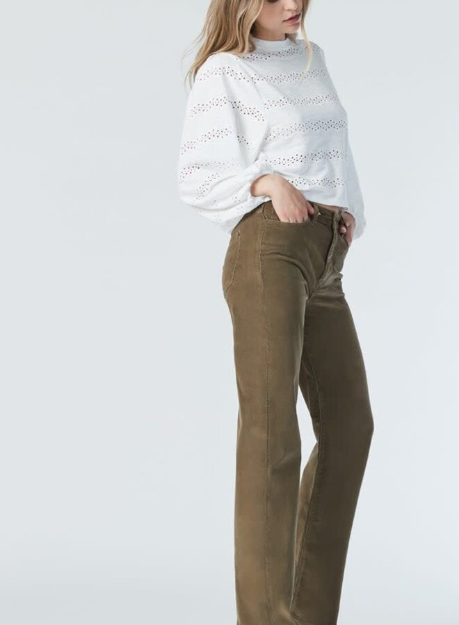 Jeans Mavi Jeans Victoria en corduroy vert khaki