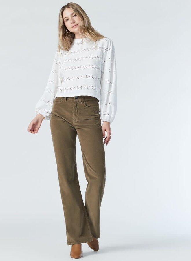 Jeans Mavi Jeans Victoria en corduroy vert khaki