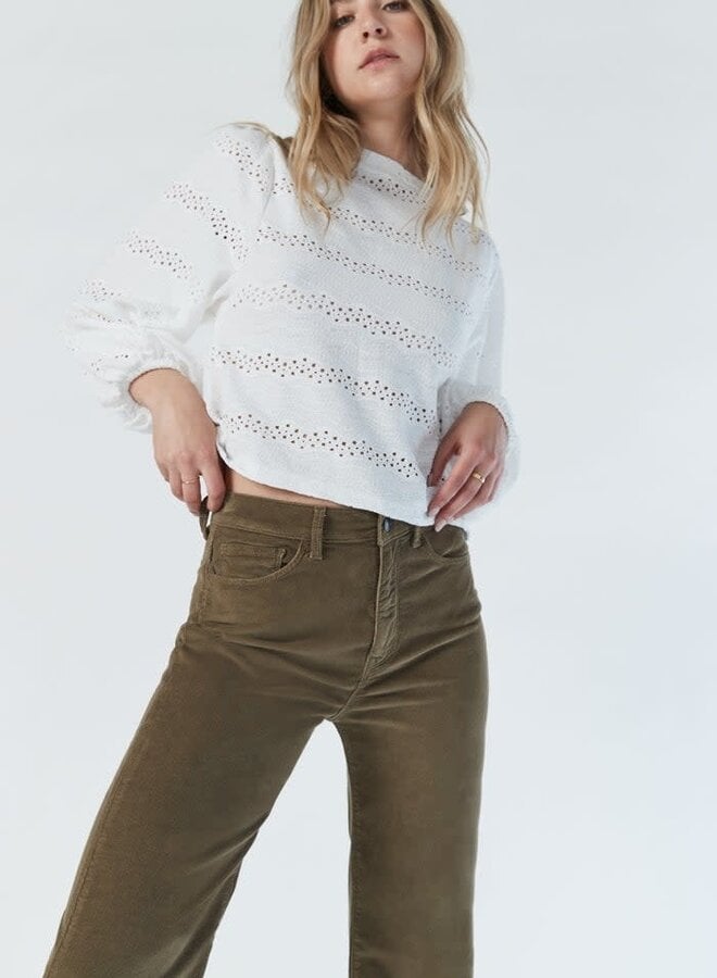 Jeans Mavi Jeans Victoria en corduroy vert khaki