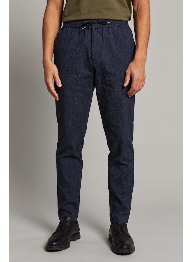 Pantalon Matinique Damon à taille élastique bleu marine