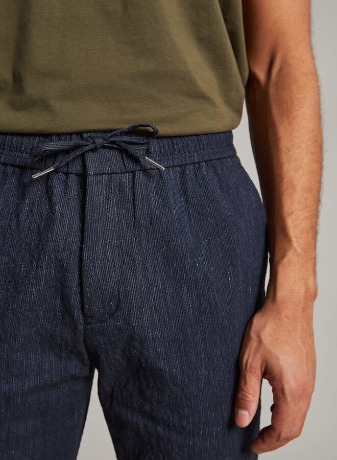 Pantalon Matinique Damon à taille élastique bleu marine