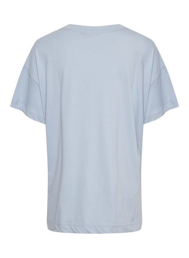 T-shirt Soaked in Luxury Eryka à col rond bleu lavande