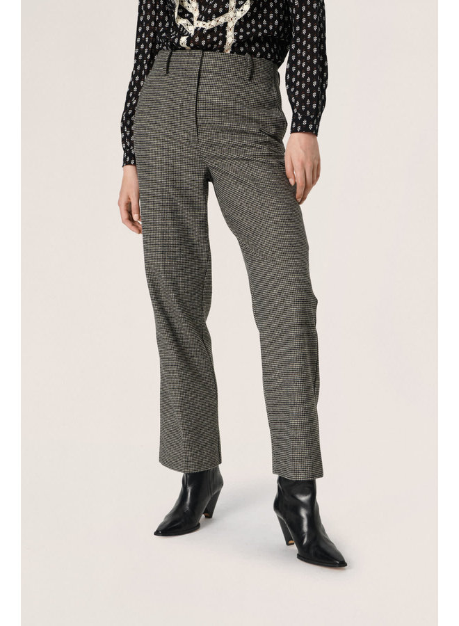 Pantalon Soaked in Luxury Kelsie imprimé pied-de-poule noir & gris