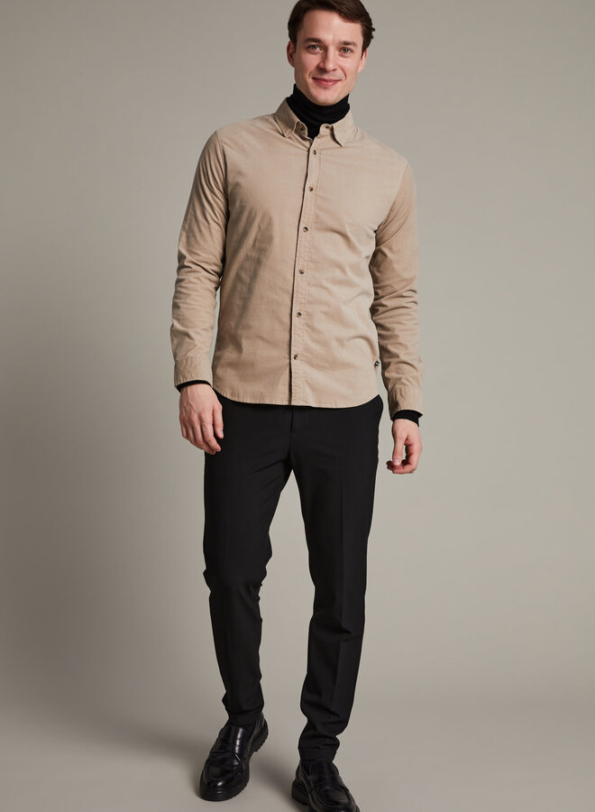 Chemise Matinique Trostol en corduroy beige pâle