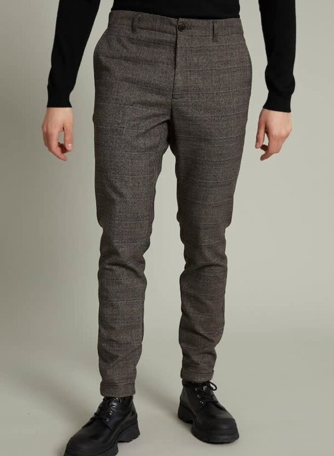 Pantalon Matinique Liam à carreaux gris & beiges