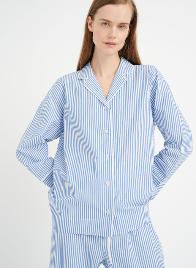 Pyjama InWear Cozy à rayures bleu et blanc