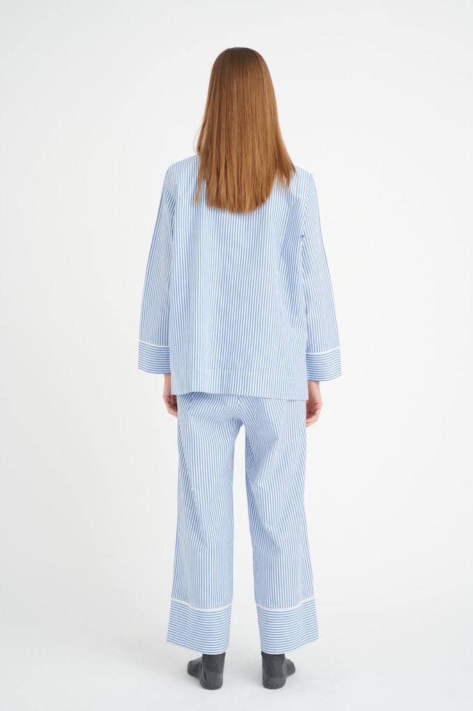 InWear Pyjama InWear Cozy à rayures bleu et blanc