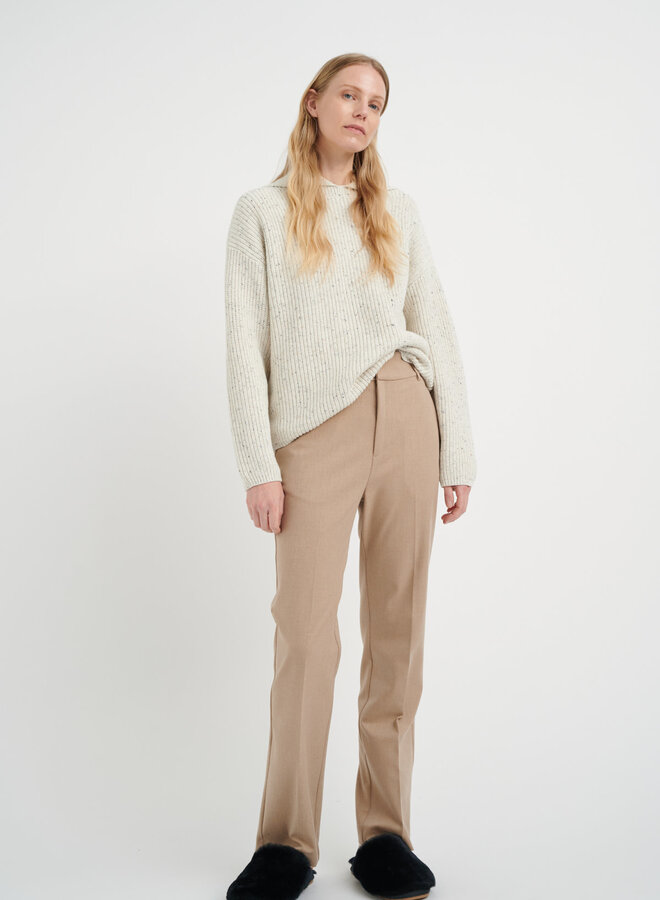 Pantalon InWear Nakita à jambes larges beige gruau