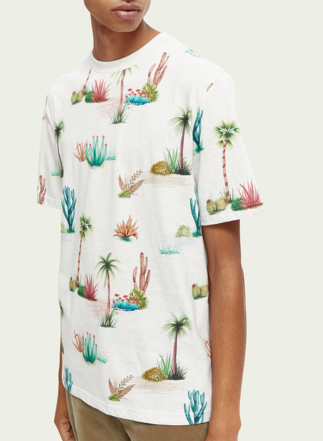 T-shirt Scotch & Soda à imprimé cactus & palmiers