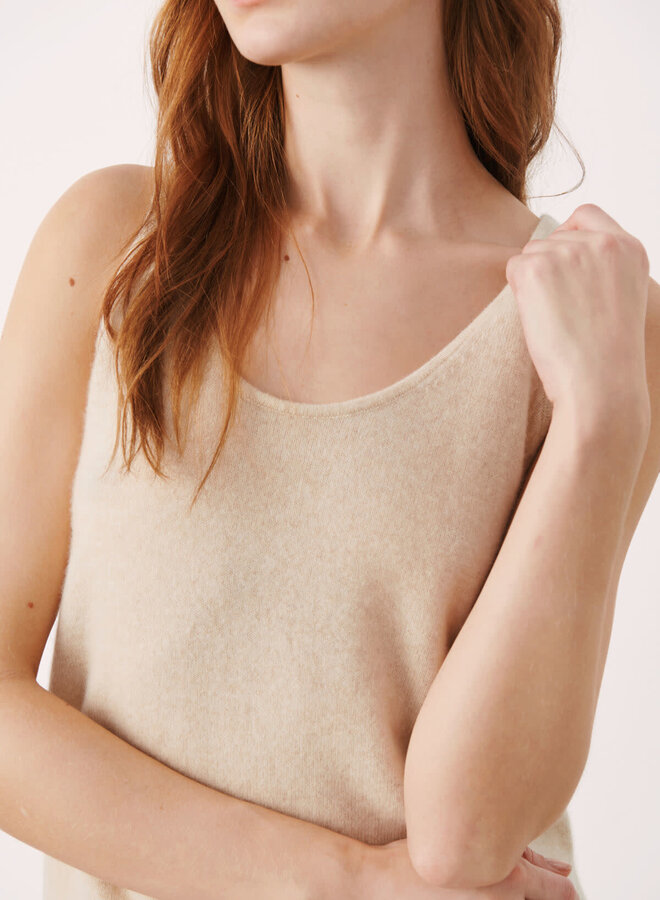 Camisole Part Two Sabine en cachemire beige