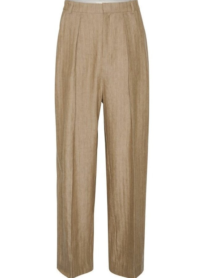 Pantalon InWear Kimora à chevrons beige camel