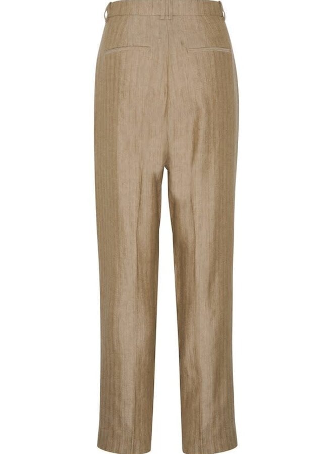 Pantalon InWear Kimora à chevrons beige camel