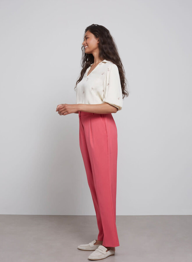 Pantalon Yaya à plis rose fuschia