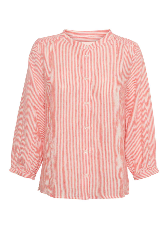 Blouse Part Two Persilles rouge grenadine rayée blanc