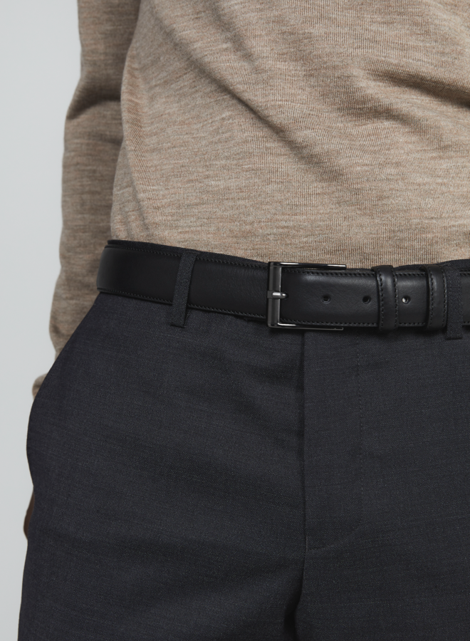 Ceinture Matinique Frank en cuir noire