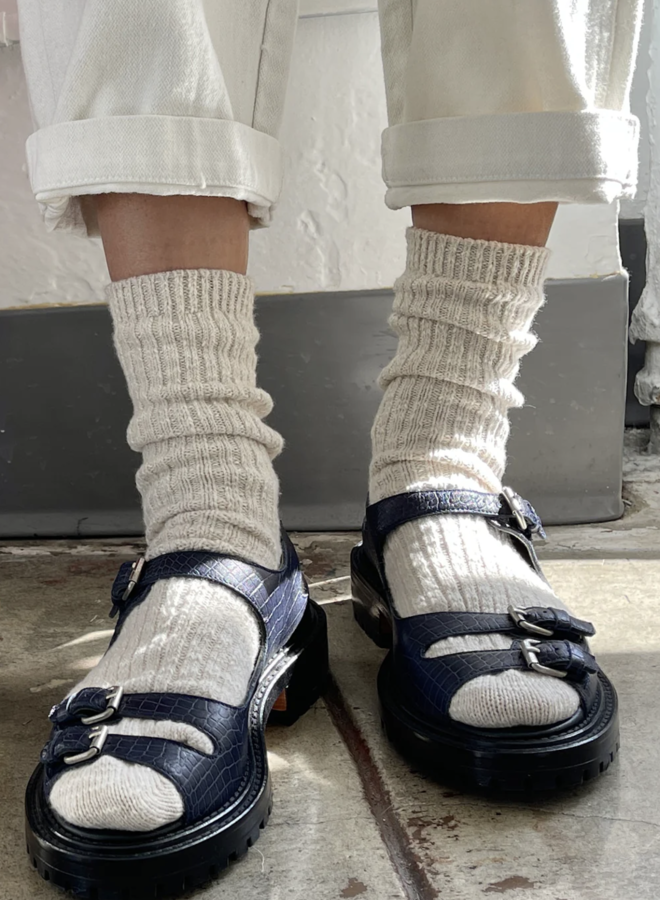 Bas Le Bon Shoppe Cottage beige gruau chiné