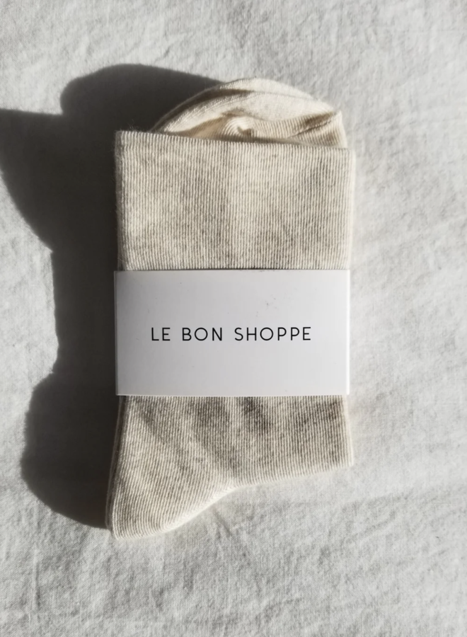 Bas Le Bon Shoppe Sneaker beige gruau chiné