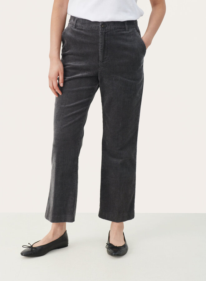 Pantalon Part Two Misha en corduroy gris foncé